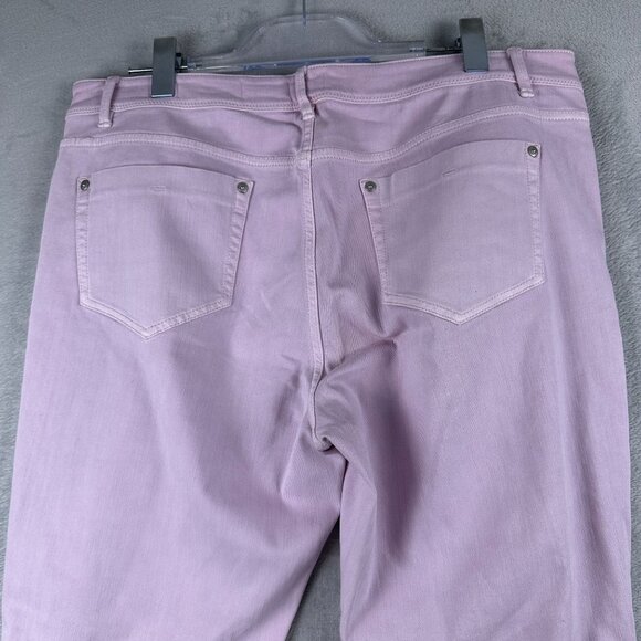 J. Jill Straight Leg Jeans Womens Size 16 Authentic Fit Slim Ankle Mid Rise Pink - Picture 4 of 12